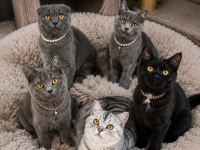 Dişi scottish fold ve kuzenleri teslime hazır