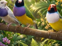 Goldian Finch (gökkuşağı ispinozu)