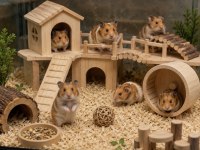 Yavru ve yetişkin Hamster