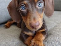 MAVİ GÖZLÜ CHOCOLATE AND TAN ÖZEL DACHSHUND YAVRUMUZ