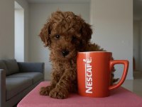En küçüğü safkan toy poodle