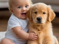 Oyunsever golden retriever yavrular