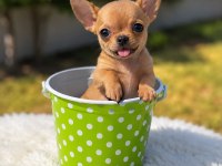 WC eğitimli gold chihuahua yavru