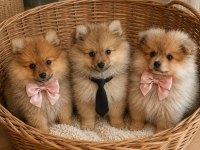 Minoş yavrular pomeranian