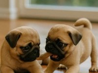 Son iki pug yavru