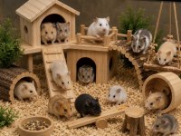 Yavru ve yetişkin Hamster