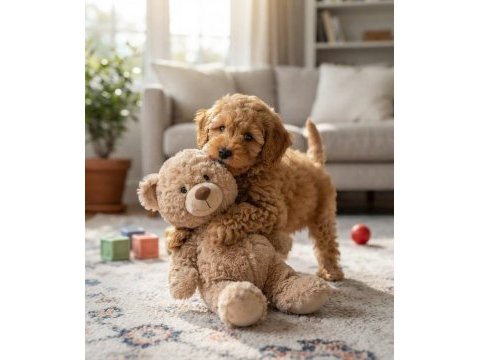Safkan toy poodle köpekler