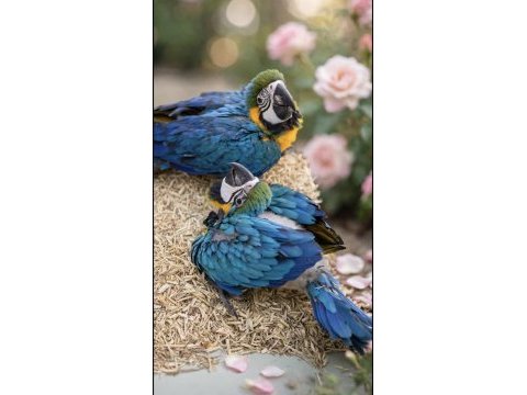 Yasal belgeli faturalı çipli macaw