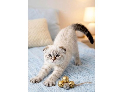 Mavi gözlü yavru scottish fold