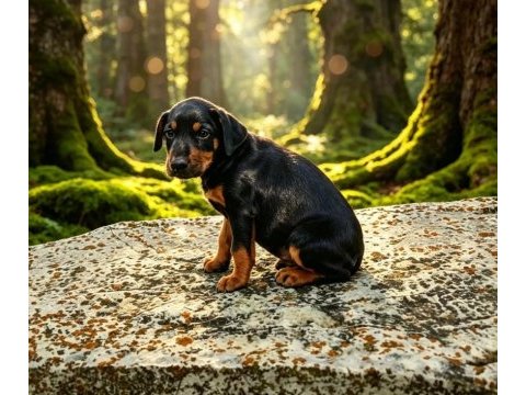 A kalite iri döşlü doberman yavru
