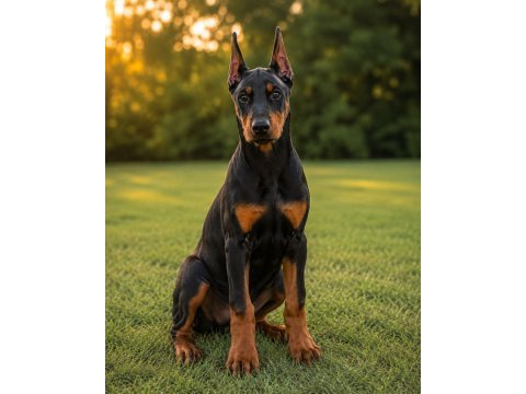 Estetikli 2 aylık fırtına gibi fırlama dobermanlar