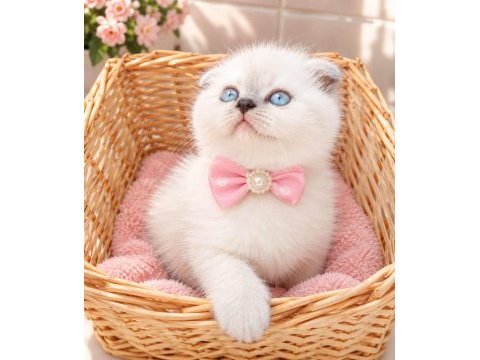 Mavi gözlü blue point scottish fold yavrular