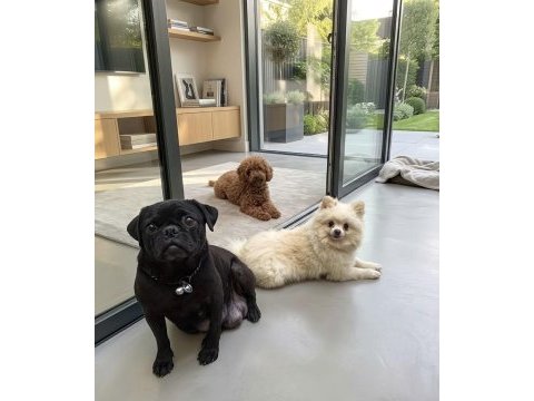 Pug mops yavrular yeni yuvasına gitmeye hazır