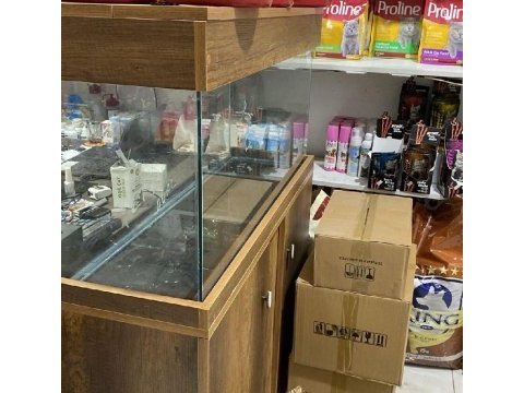 Mobilyalı akvaryum 1 metre