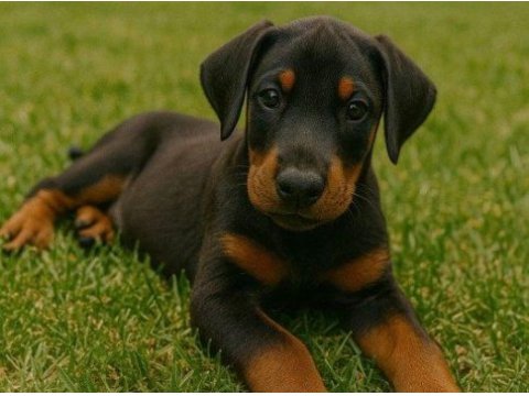 2 aylık ihtişamlı erkek dişi doberman yavrularım