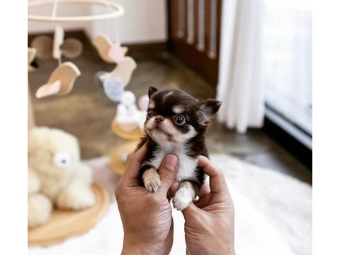 Three color wc eğitimli longhair chihuahua