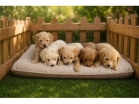 Maltipoo bebek köpekler hazır