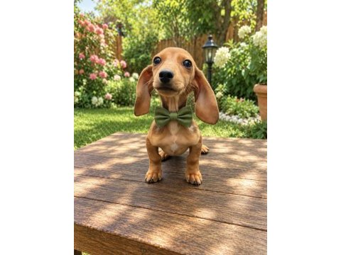 Light chocolate dachshund miniğimiz