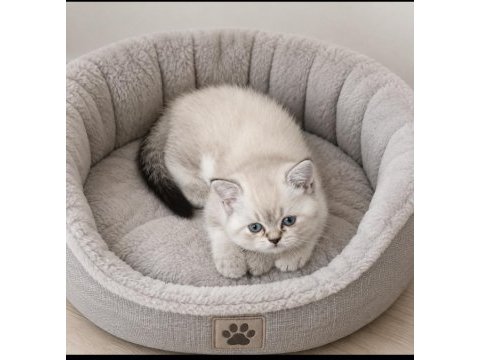 British shorthair erkek dişi ponpon gibi bebekler
