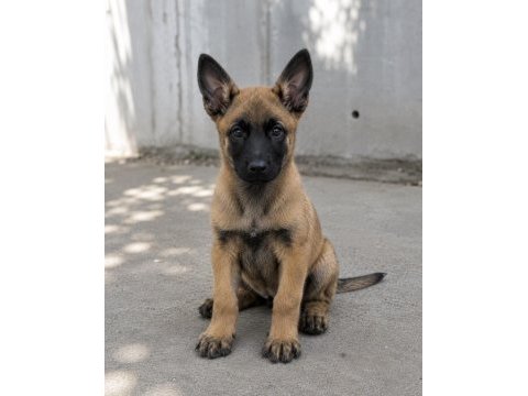 Güçlü ve zeki belçika kurdu yavruları