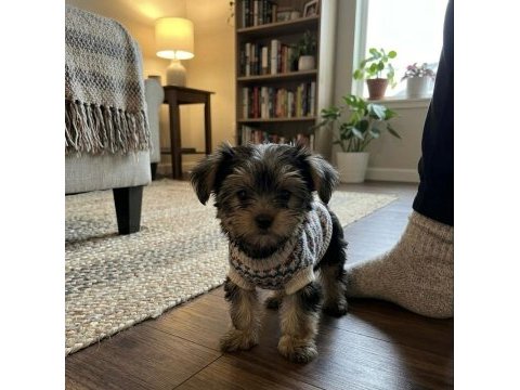 Teacup ev ortamından yorkshire terrier yavrular