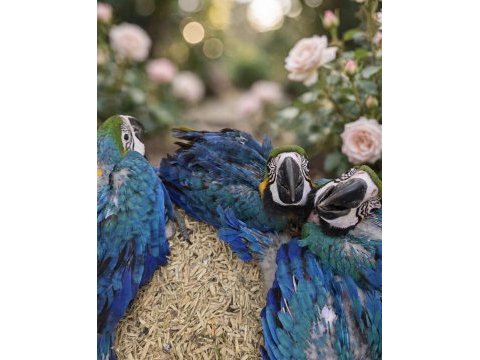 Yasal belgeli faturalı çipli macaw