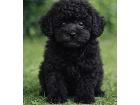 Sevimliliğiyle büyüleyen siyah toy poodle