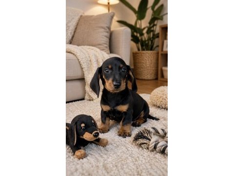 Orjinal dachshund sosis yavrular