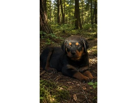 Alman dişi 50 günlük rottweiler