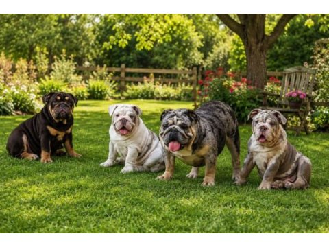 Üst düzey ingiliz bulldog yavrular