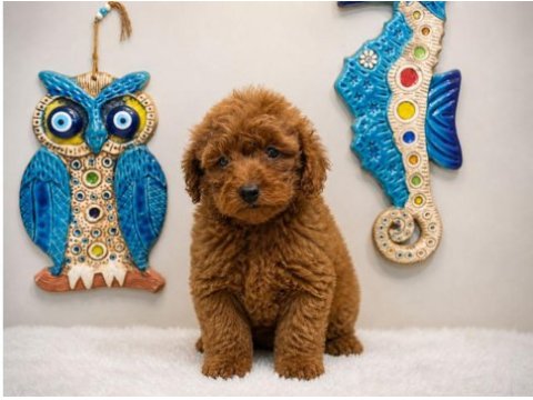 Red toy ve micro poodle yavruları aşılı sağlıklı