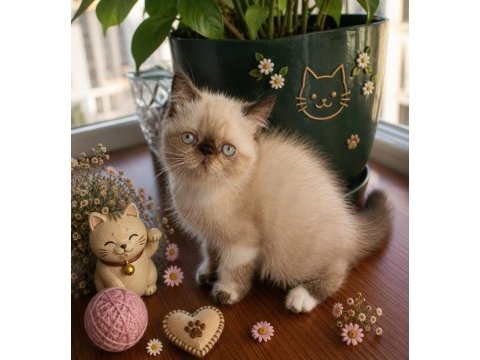 Safkan exotic shorthair bebekler