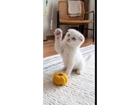 60 günlük erkek scottish fold kırık kulak