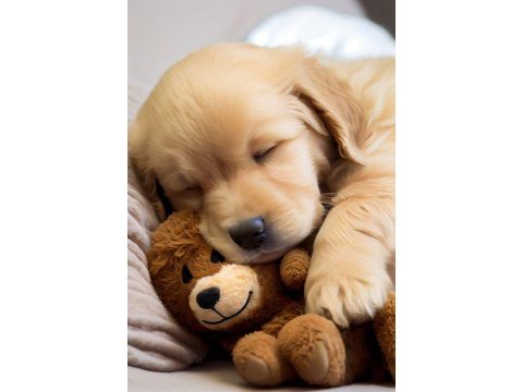 Golden retriever yavrular canlı görerek alabilirsiniz