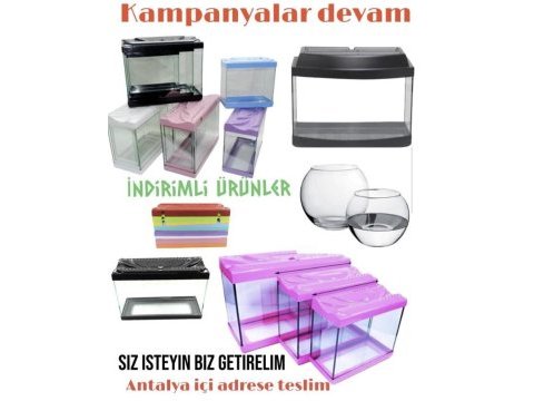 Her boy ve her ölçüde uygun adrese teslim akvaryum