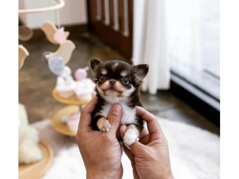 Three color wc eğitimli longhair chihuahua