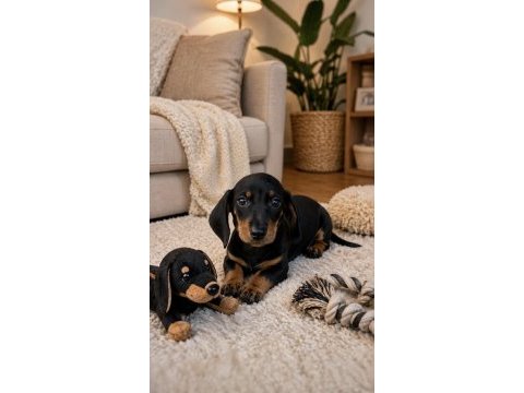 Orjinal dachshund sosis yavrular