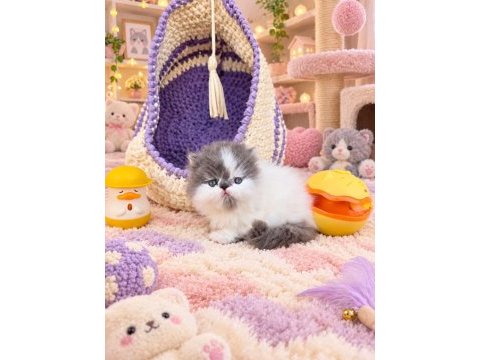 Safkan blue white pure persian yavrumuz
