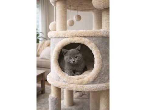 İki aylık yavru kedi british shorthair