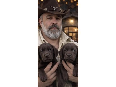Köpeklere fısıldayan adam güvencesi ile labrador yavrsu