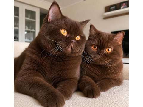 Nadir özel renk chocolate british shorthair yavrular