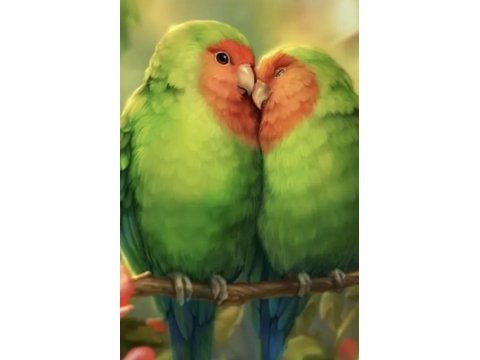 Sevda papağanı bebek ve yetişkin