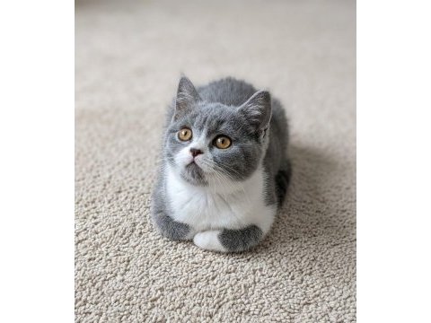 Muhteşem british shorthair blue bicolor dişi yavrular
