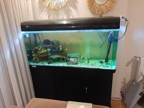 125×50×45 cm mobilyalı ithal akvaryum