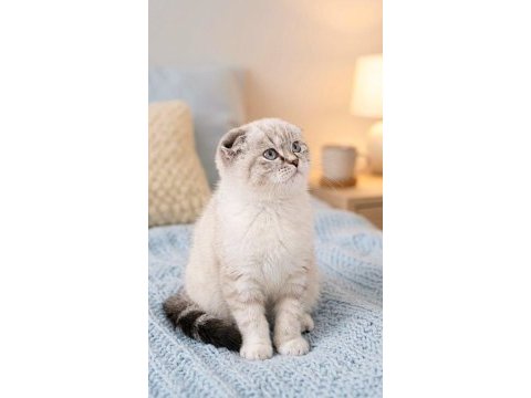 Mavi gözlü yavru scottish fold
