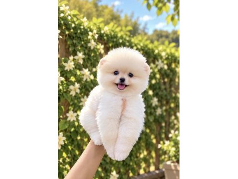Gülen yüz pomeranian boo