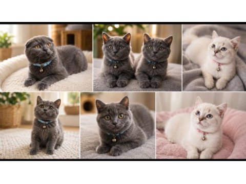 Son scottish fold kızımız ve kuzenleri teslime hazır