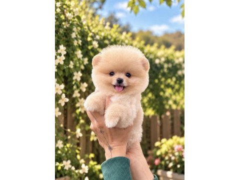 Gülen yüz ayıcık pomeranian boo