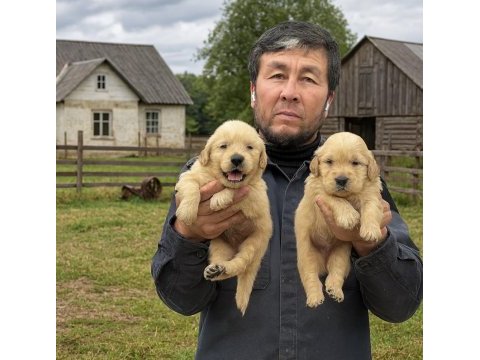 Golden çok sevimli yavrular ruhsatlı çiftlik