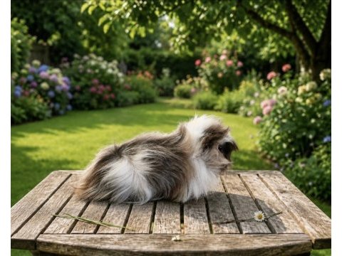 Safkan peruvian dişi ginepig bebek